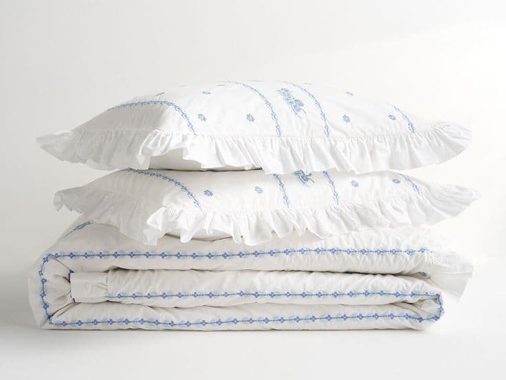 Custom embroidered throw pillow in premium fabric